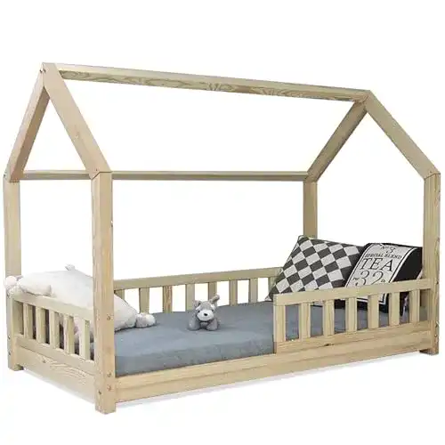 Kinderbett 90×200 Best For Kids Kinderhaus mit Rausfallschutz
