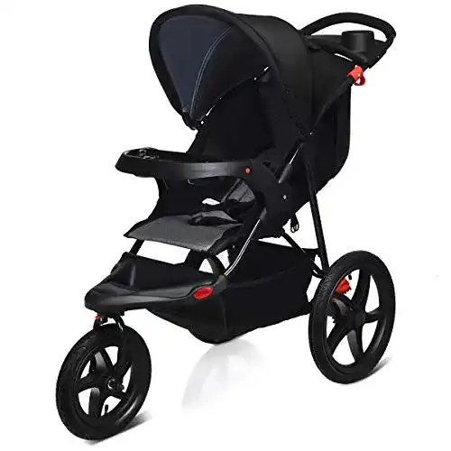 Jogger-Kinderwagen COSTWAY Jogger Buggy mit Liegefunktion