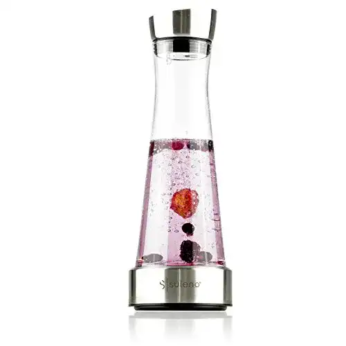Wasserkaraffe Suleno 1l Sofia mit Kühlelement Glasflasche