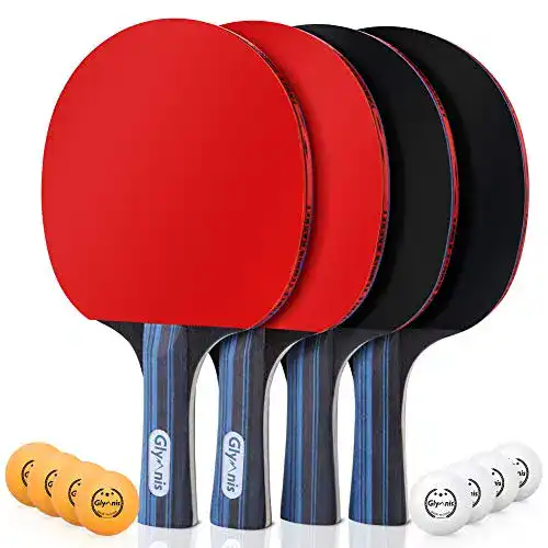 Die beste Tischtennisschläger-Set Glymnis Tischtennis Set mit 2 Taschen 2026 Test Bestseller Tischtennisschläger-Set Glymnis Tischtennis Set mit 2 Taschen
