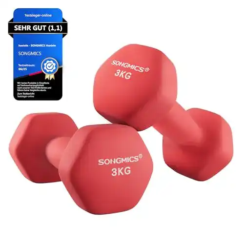 Hanteln 3 kg SONGMICS Women’s SYL66RD 2er-Set Hanteln