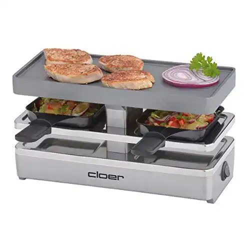 Mini-Raclette Cloer 6495 Mini Raclettegrill, 400 W, 2 Pfännchen