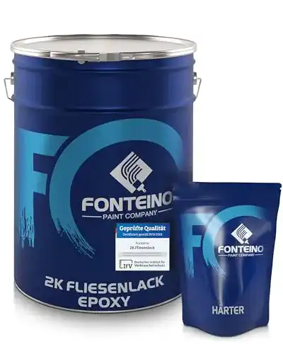 Fliesenlack Fonteino 2K Fliesenfarbe für Küche Badezimmer 5Kg