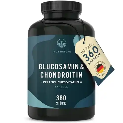 Glucosamin TRUE NATURE & Chondroitin Hochdosiert, 240 Kapseln