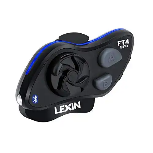Motorrad-Headset LEXIN FT4Pro Helm Intercom mit Scheinwerfer