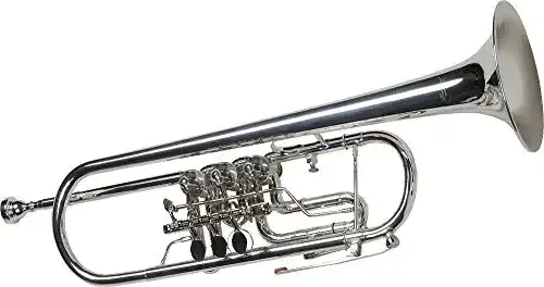 Trompete Karl Glaser Konzert , versilbert, Drehventile, Koffer
