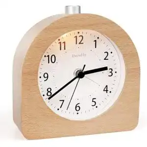 Absolut geräuschloser Wecker muenfly Wecker Analog ohne Ticken,