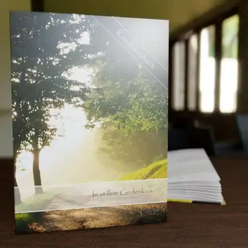 Kondolenzbuch trauerdruckportal.de Waldweg Hardcover DIN A4