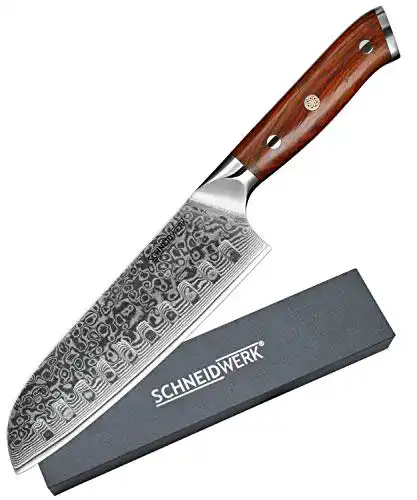 Santoku-Damastmesser SCHNEIDWERK Santoku-Messer 17,6 cm