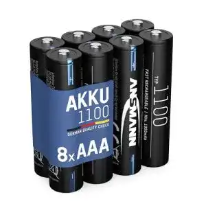 AAA-Akku Ansmann Akku AAA 1050mAh NiMH 1,2V, 8 Stück