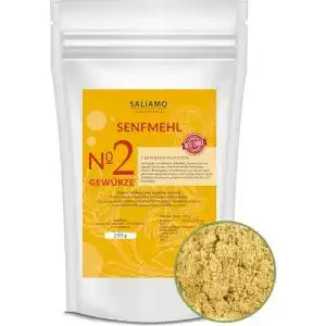 Senfmehl Saliamo Senfpulver gemahlen – scharfes Gelb, 250 g