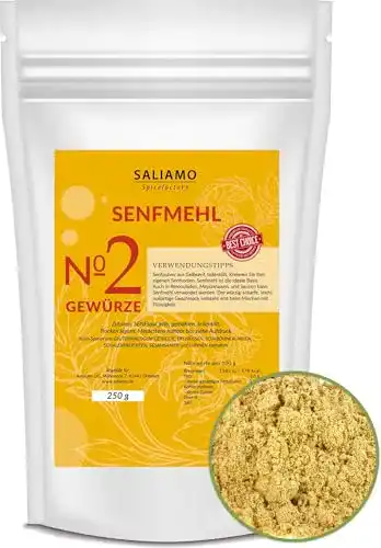 Senfmehl Saliamo Senfpulver gemahlen – scharfes Gelb, 250 g