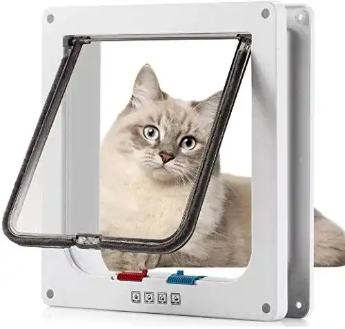 Hundeklappe Sailnovo Katzenklappe XL 4 Wege Magnet-Verschluss