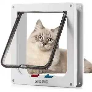 Katzenklappe Sailnovo Hundeklappe 4 Wege Magnet-Verschluss