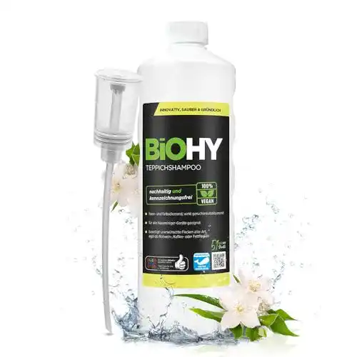 Die beste Teppichshampoo BIOHY (1l Flasche) + Dosierer, Teppichreiniger 2026 Test Bestseller Teppichshampoo BIOHY (1l Flasche) + Dosierer, Teppichreiniger