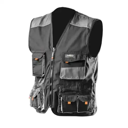 Arbeitsweste NEO TOOLS Weste Größen S-XXL Grau/Schwarz
