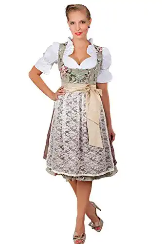 Dirndl Damen Edelnice Trachtenmode Edles Midi Dirndl 2-tlg.