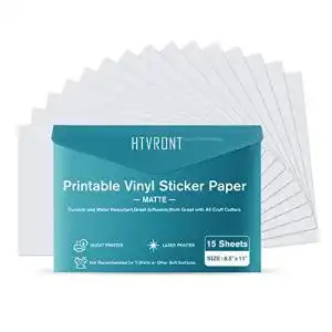 Sticker-Papier HTVRONT Matte Bedruckbares Vinyl-216×280 mm
