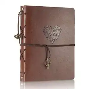 Scrapbook ThxMadam Leder Selbstgestalten Vintage 60 Seiten