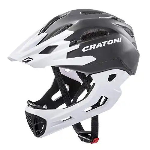 Cratoni-Helm Cratoni Unisex, C-maniac Fahrradhelm, schwarz/weiß
