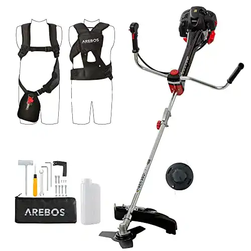 Freischneider Arebos Premium Benzin 2in1 Rasentrimmer | Motorsense