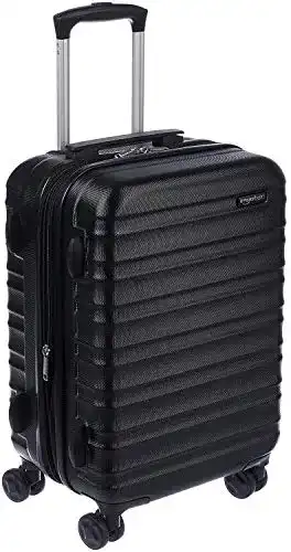 Koffer günstig Amazon Basics Hartschalen-Koffer, 55 cm, Schwarz