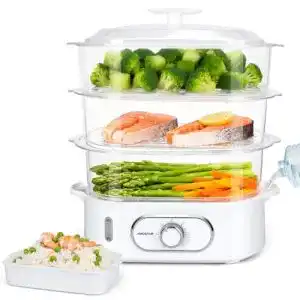 Dampfgarer Aigostar Fitfoodie 30CFO, mit Timer, 3-Etagen