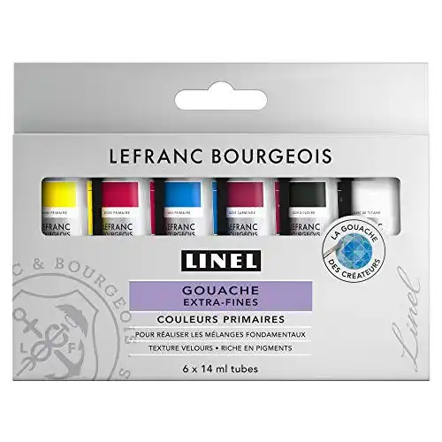 Gouachefarben Lefranc & Bourgeois 301239 Gouachefarbe, 6 Farben