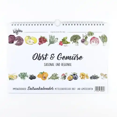 Saisonkalender Kigebu für Obst und Gemüse, immerwährend
