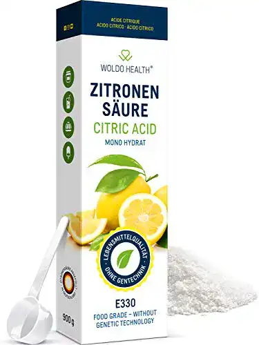 Zitronensäure WoldoHealth Pulver 900g in Lebensmittelqualität