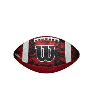 Football Wilson American DEEP THREAT RED/BLACK, Für Einsatz in der Freizeit, Offizielle Größe, Gummi-Material