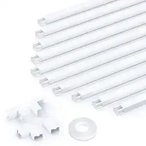 Kabelkanal kinkaivy weiß, 4m, 10 Stück, 15×10 mm klein