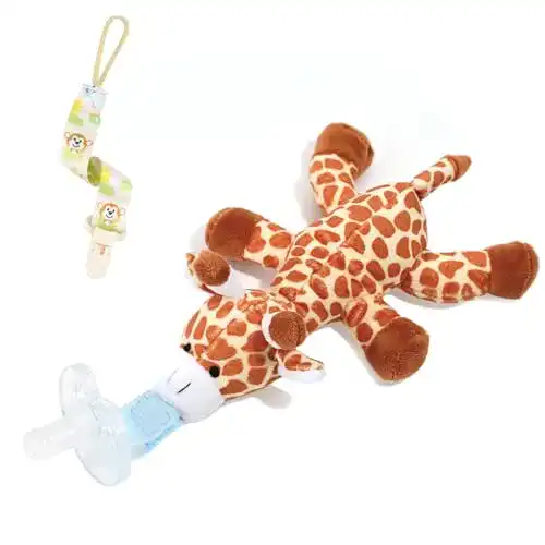 Kirschform-Schnuller Zooawa Baby Schnuller Silikon, Giraffe