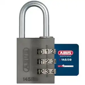 Zahlenschloss ABUS 145/30 Titanium – Vorhängeschloss Aluminium