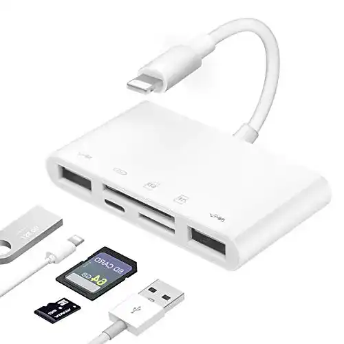 SD-Kartenleser iPhone AGEEMY iPhone SD TF Kartenleser, 5 in 1
