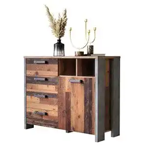 Kommode Vintage Newfurn Kommode Betonoptik Dunkelgrau