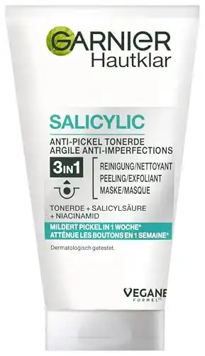 Gesichtsmaske Männer Garnier Hautklar 3 in 1 Gesichtsreinigung