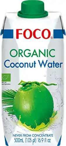Kokoswasser Foco Bio Kokosnusswasser, pur, 6er Pack (6 x 500 ml)