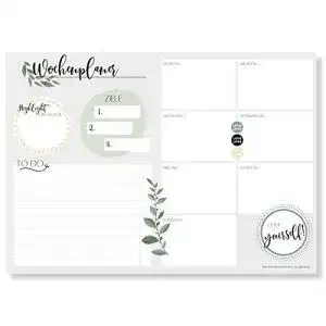 Wochenplaner Gentle North Block A4, 50 Blatt ohne festes Datum