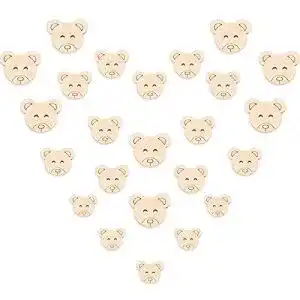 Kinderknöpfe WILLBOND 120 Stück Teddybär Knöpfe