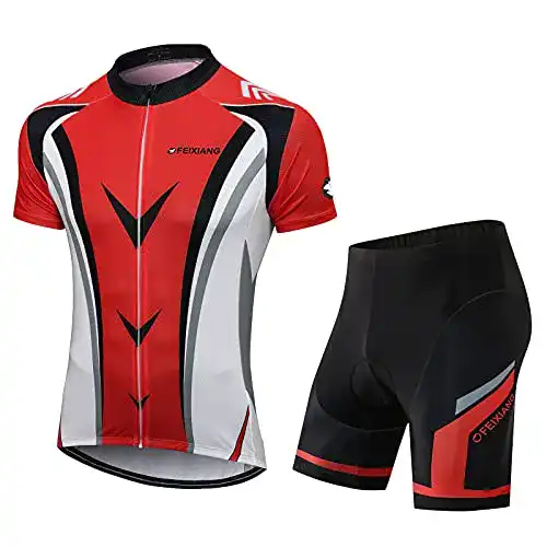 Fahrradbekleidung Herren FEIXIANG Radtrikot Set, Fahrradtrikot