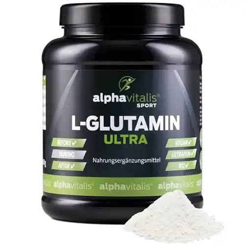 Glutamin alphavitalis L- Pulver ULTRAPURE, 99,95% rein, 1000g