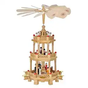 Weihnachtspyramide HI Pyramide Weihnachten 3 stöckig, ca.42 cm