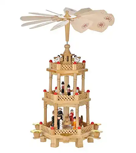 Weihnachtspyramide HI Pyramide Weihnachten 3 stöckig, ca.42 cm