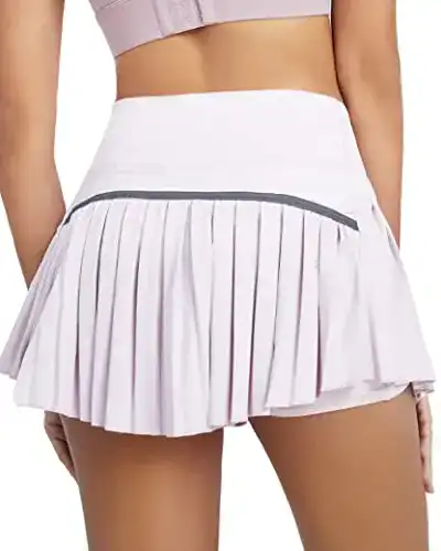 Hosenrock Tofox Plissierte Tennisrock Damen Radlerhose Kurz