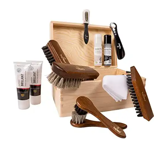 Schuhputzset Die Schuhanzieher Allround 13-teilig mit Holzkiste