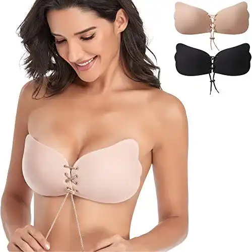 Trägerloser BH IYY Push Up Klebriger BH für Frauen, 2 Pack