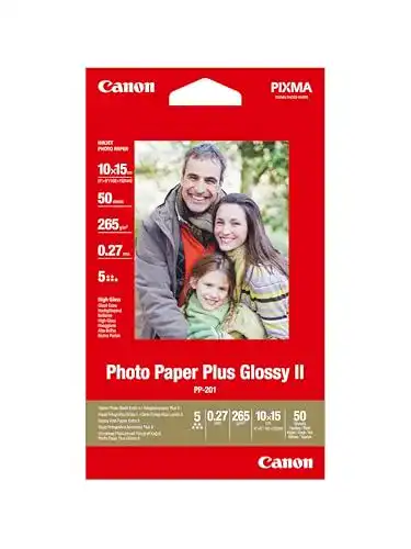 Fotopapier 10×15 Canon Fotopapier PP-201 glänzend 50 Blatt