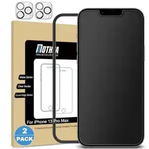 iPhone-13-Pro-Panzerglas Mothca, 2+2 Stück matte Schutzfolie