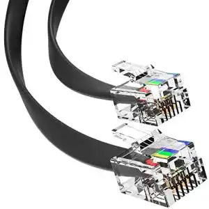 Telefonkabel G-PLUG RJ11 Kabel, für RJ11-zu-RJ11, Schwarz, 2 m